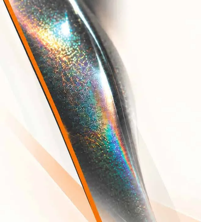 Superficie con efecto holográfico arco iris